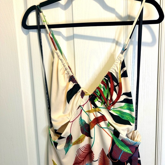 🌴NWT “Rachel Roy” White Vine Print Maxi Sundress w/ Waist Cutouts Size XL - Picture 3 of 17
